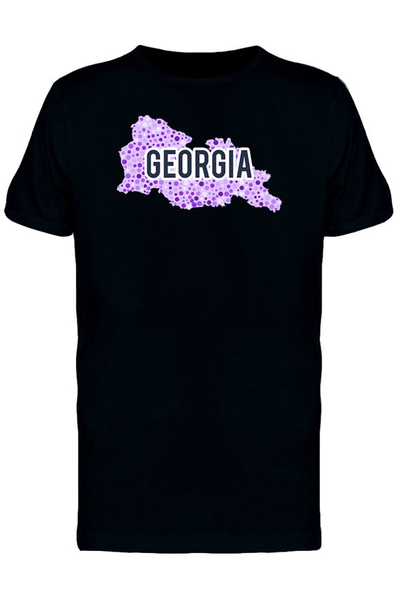 Georgia Dotted Map Ts Tee Men's -Image by Shutterstock