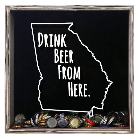 Georgia Drink Beer From Here Beer Cap Shadow Box