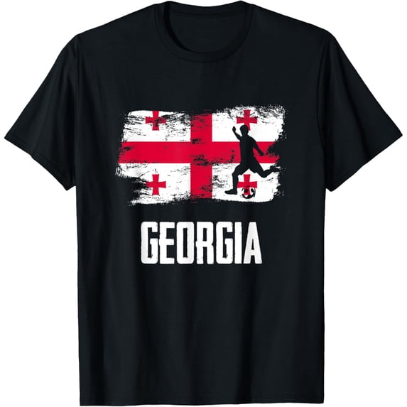 Georgia Flag Jersey Georgian Soccer Team Georgian T-Shirt