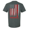 thumbnail image 1 of Georgia Football Team Color Red and Black American Flag Mens Short Sleeve T-shirt Graphic Tee-Dark Heather Grey-X-Large, 1 of 4