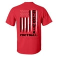 thumbnail image 1 of Georgia Football Team Color Red and Black American Flag Mens Short Sleeve T-shirt Graphic Tee-Red-2XL, 1 of 4