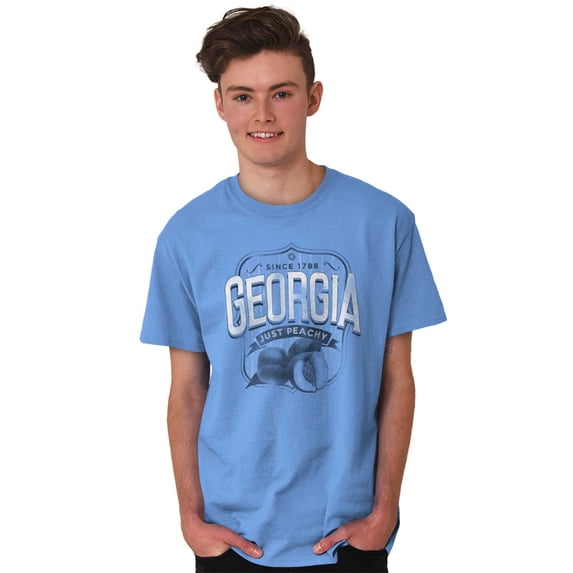 Georgia GA Just Peachy Peach State Men's Graphic T Shirt Tees Brisco Brands S