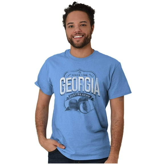 Georgia GA Just Peachy Peach State Plus Size Crewneck Graphic Tee Shirt Brisco Brands 3X