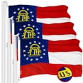 thumbnail image 1 of Georgia GA State Flag 3x5FT 3-Pack Embroidered Polyester By G128, 1 of 8