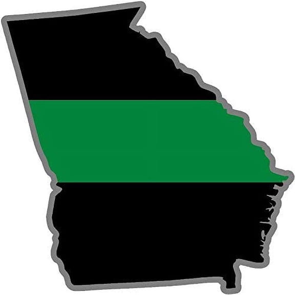 Georgia GA State Thin Green Line Decal Military Border Patrol Decal 3M Reflective sticker