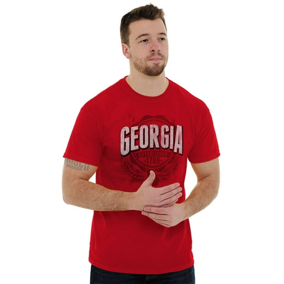 Georgia GA Student Campus Pride Plus Size Crewneck Graphic Tee Shirt Brisco Brands 5X