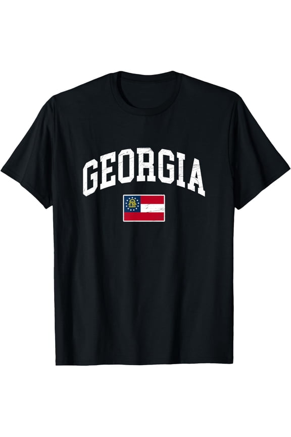 Georgia - GA - Vintage / Worn Design - Classic T-Shirt mens t shirt,black,women,funny,misfits,men,journey,t-shirt