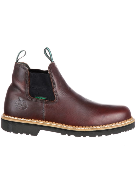 Georgia Giant High Romeo Waterproof Steel Toe Boot, Soggy Brown, Size 11(W)