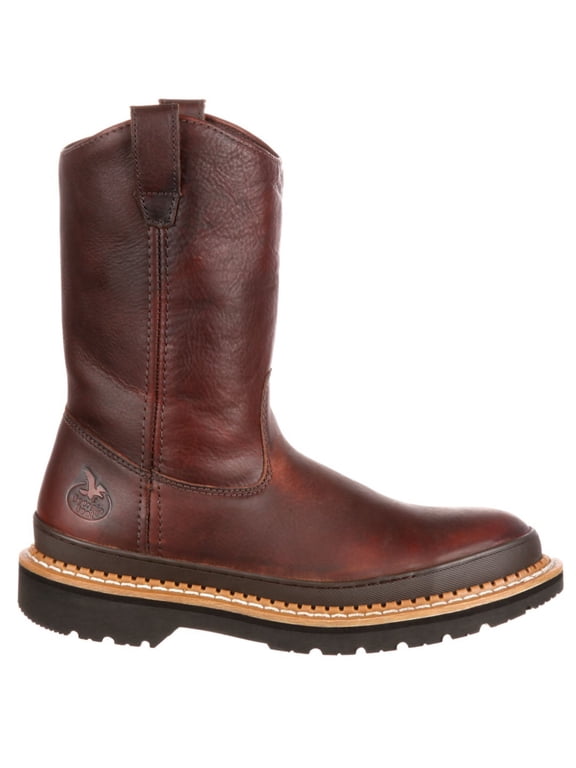 Georgia Giant 11" Soggy Brown Steel Toe Wellington Work Boot, Soggy Brown, Size 11(M)