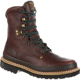 Iron Age Men s Hauler Flex Met Internal Met Guard Composite Toe 10 Side Zipper Wellington Brown Work Boots Walmart