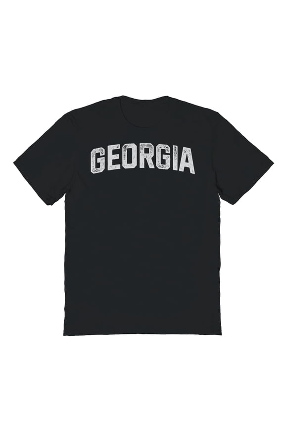 Georgia Graphic Black Men's Cotton T-Shirt
