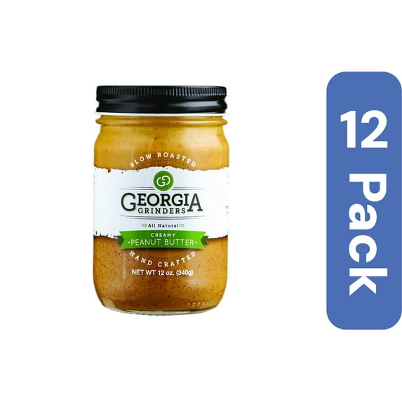 Georgia Grinders Peanut Butter Creamy 12 oz (Pack Of 12)
