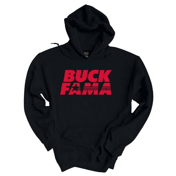 Georgia Hoodie Football Team Color Red and Black Georgia Buck Fama Funny Bulldogs Mens Hooded Sweatshirt-blk-small