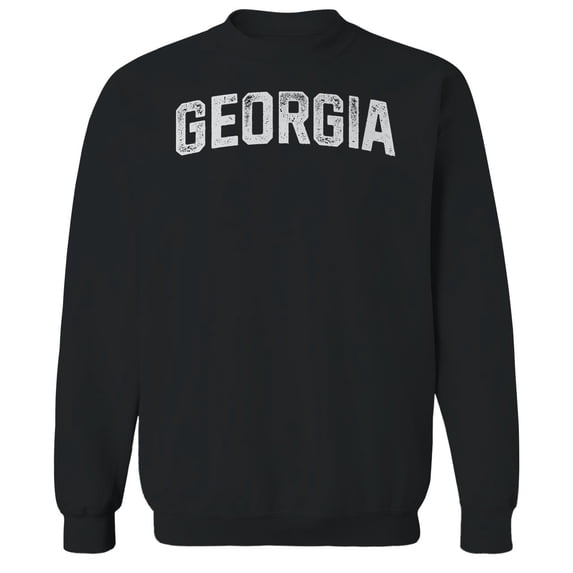Georgia Humor Graphic Black Men's Crewneck Sweatshirt