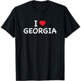 thumbnail image 1 of Georgia - I Love Georgia - Throwback Design - Classic T-Shirt mens t shirt，black，women，funny，misfits，men，journey，t-shirt, 1 of 4