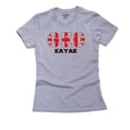 thumbnail image 1 of Georgia Kayak - Olympic Games - Rio - Flag Women's Cotton Grey T-Shirt, 1 of 2