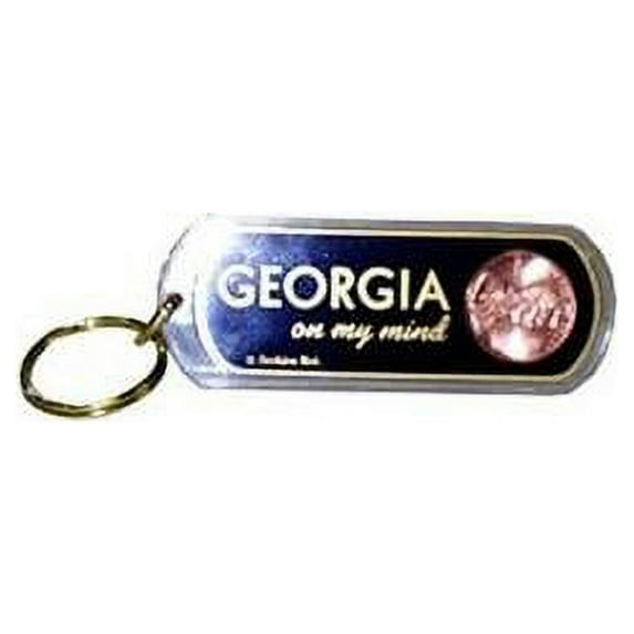Georgia Keychain Lucite Lucky Penny (pack Of 96)