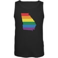 thumbnail image 1 of Georgia LGBT Gay Pride Rainbow Black Adult Tank Top - Large, 1 of 1