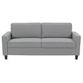 thumbnail image 1 of Georgia Light Gray Linen-Like Fabric Contemporary Three Seater Sofa, 1 of 9
