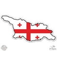 thumbnail image 1 of Georgia Map Flag Country Shape - 3" Vinyl Sticker - For Car Laptop I-Pad Phone Helmet Hard Hat - Waterproof Decal, 1 of 1