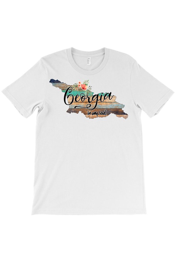 Georgia Map, State Pride Graphic Design For The Peach State G21280 Unisex T-Shirt, Up to Size 5XL