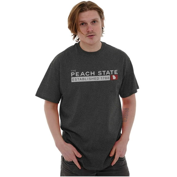 Georgia Map State Shape Established Men's Graphic T Shirt Tees Brisco Brands X