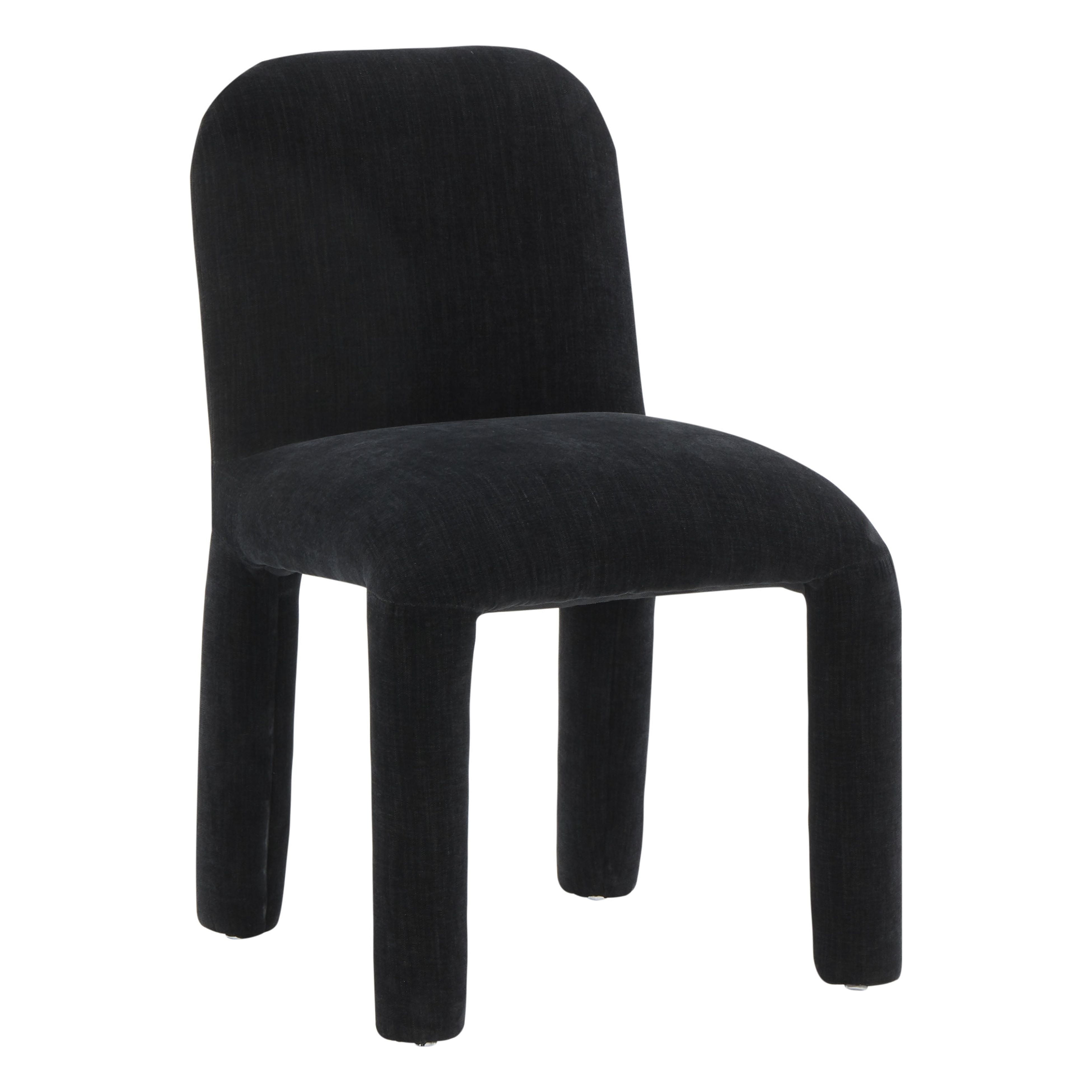 Georgia Black Upholstered Wood Dining Chair