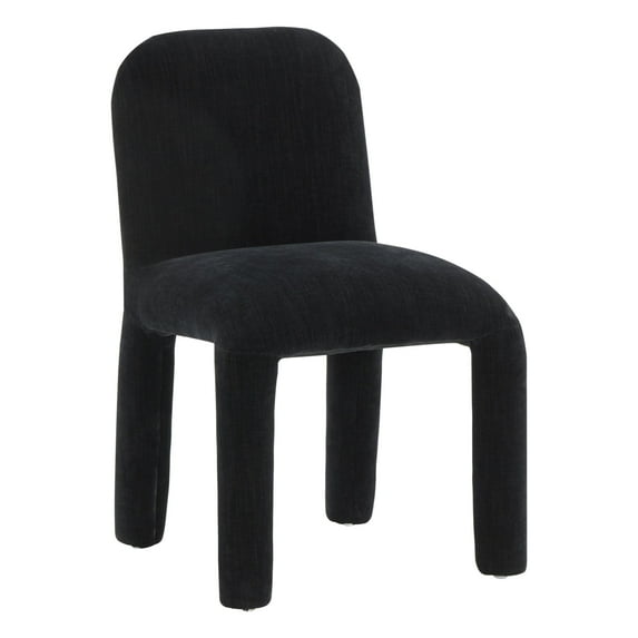 TOV Furniture Georgia Midnight Black Chenille Dining Chair