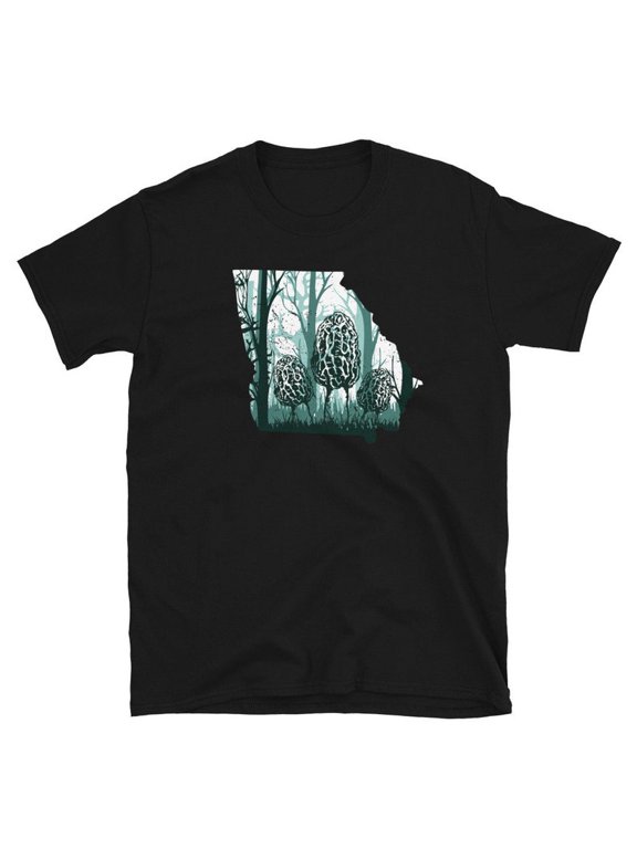 Georgia Morel Hunter Shirt Morel Mushroom Hunter Shirt Georgia Morel Map Gift Morel Mushroom Hunting Shirt Mycologist Gift Mycology Shirt