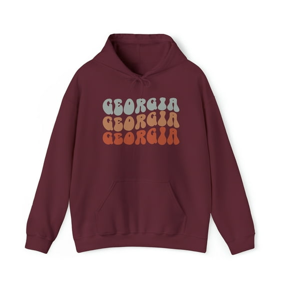 Georgia Moving Away 70s Retro Hoodie, Gifts, Hooded Sweatshirt
