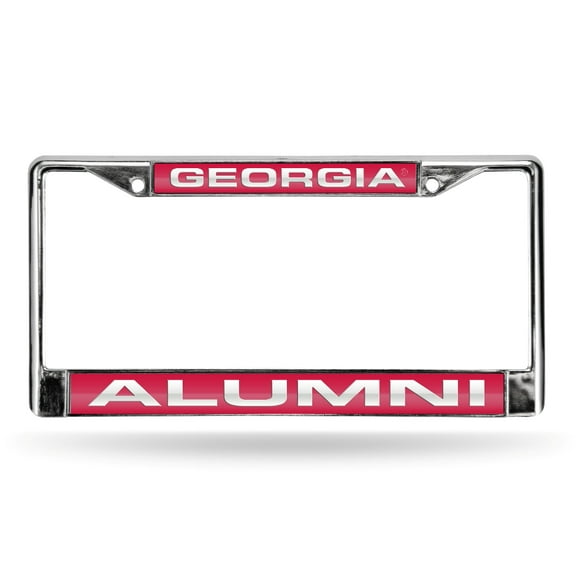 Georgia NCAA Bulldogs Chrome Metal ALUMNI License Plate Frame Holder