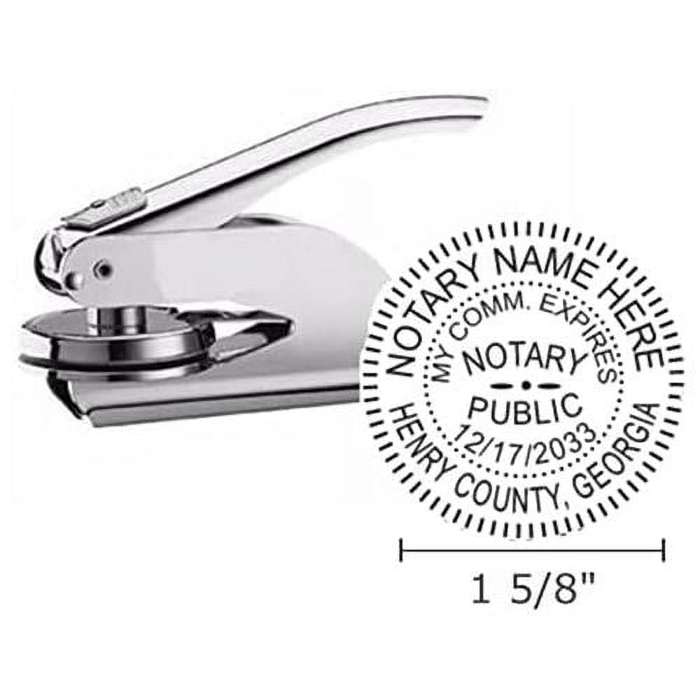Notary Seal Embosser, Pocket/Hand Model, 15/8" Impression