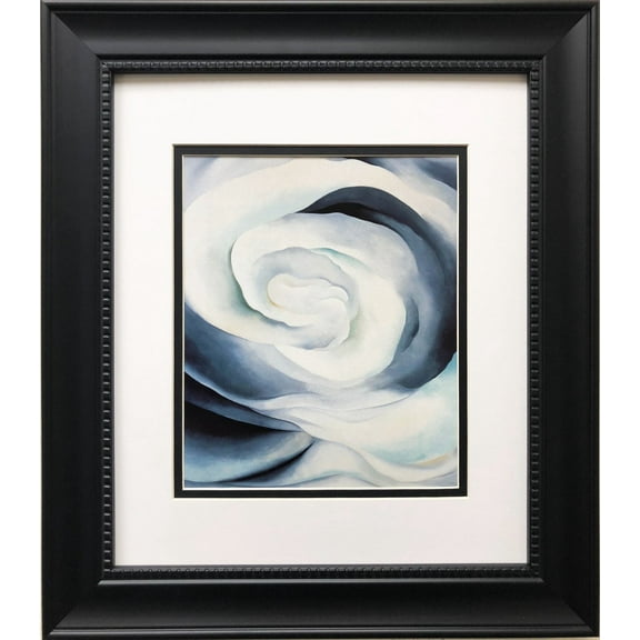 Georgia O'Keeffe "Abstraction White Rose" American Art Print Custom Framed Generic