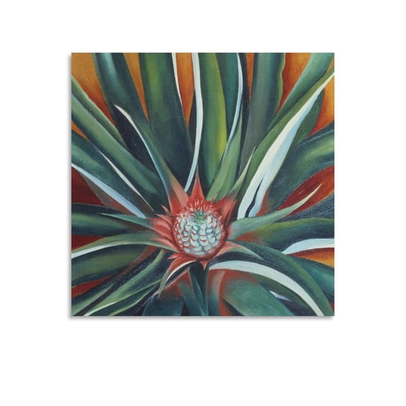 Georgia O'Keeffe Artwork Abstract Plant Gifts Canvas Painting Poster Wall Art Decorative Picture Prints Modern Decor 16x16inch(40x40cm)
