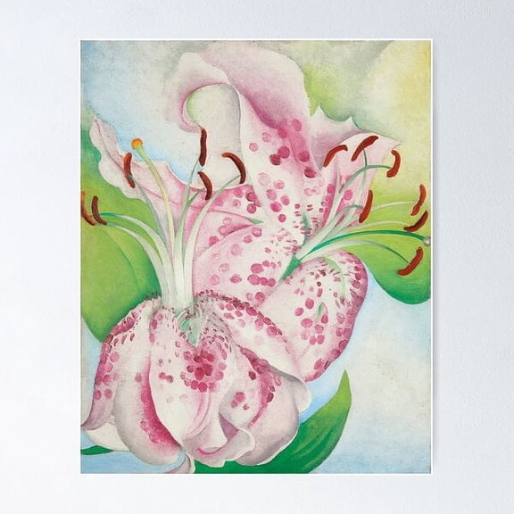 Georgia O'Keeffe Pink Spotted Lilly Poster, Poster Only