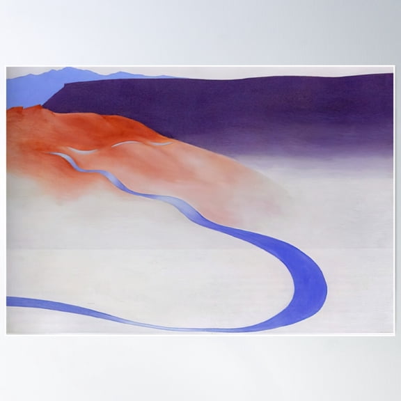 Georgia Okeeffe Road To The Ranch Poster Wall Art, Modern Wall Decor For Living Room Bedroom, 8x12 UNFRAMED