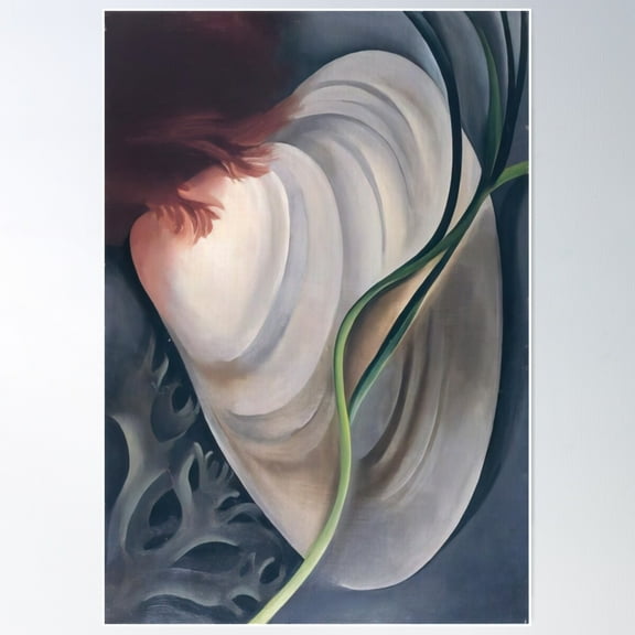 Georgia Okeeffe Shell No 2 Poster Wall Art, Modern Wall Decor For Living Room Bedroom, 8x12 UNFRAMED