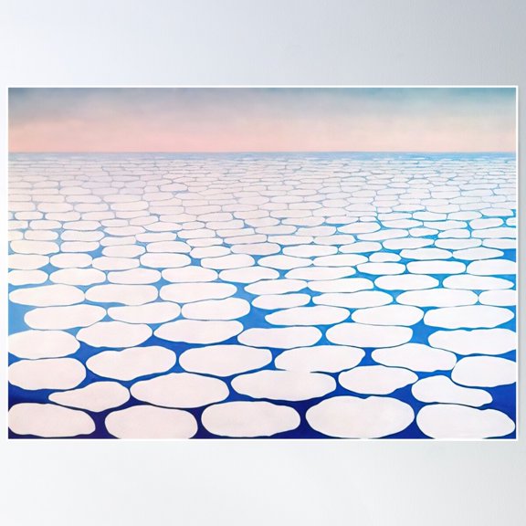 Georgia Okeeffe Sky Above Clouds Iii Poster Wall Art, Modern Wall Decor For Living Room Bedroom, 8x12 UNFRAMED
