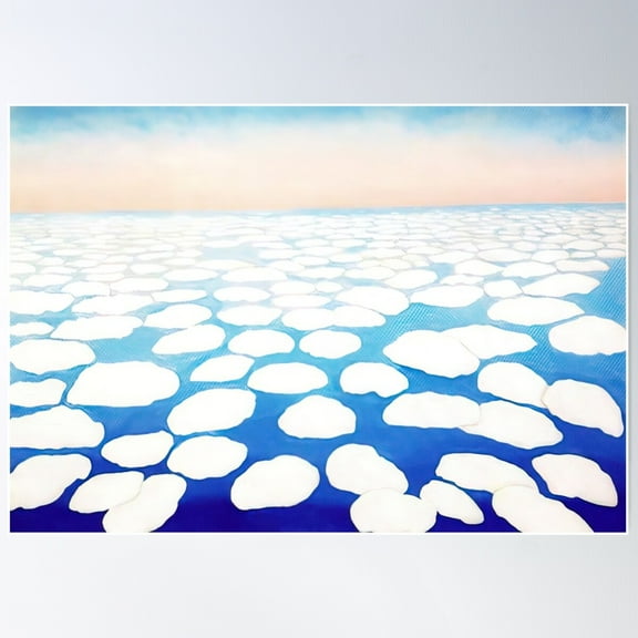 Georgia Okeeffe Sky Above The Clouds Ii Poster Wall Art, Modern Wall Decor For Living Room Bedroom, 8x12 UNFRAMED