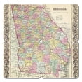 thumbnail image 1 of Torched Wood Drink Beer Coaster Georgia Old World Map 4"x4" Multicolor, 1 of 2