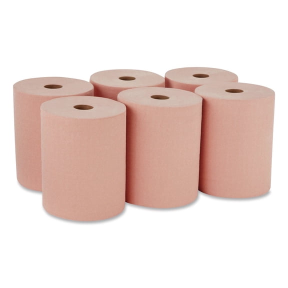 Georgia-Pacific 20067 10 in. x 250 ft. goRag Premium All-Purpose DRC Roll Wipers - Orange (6/Carton)