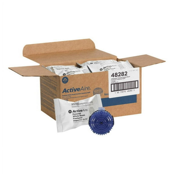 Georgia-Pacific 48282 GP ActiveAire Powered Whole-Room Freshener Dispenser Refill, Lavender/Purple (Pack of 12)
