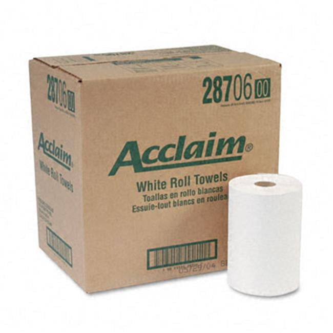 Georgia Pacific  Acclaim Nonperforated Paper Towel Rolls  7-7/8 x 350   White