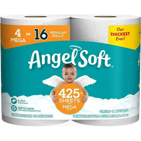 Georgia Pacific Angel Soft Toilet Paper - Case of 12 - Pack of 4