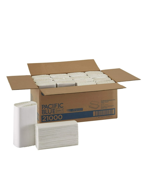 Georgia-Pacific Blue Select Multifold Premium 2-Ply Paper Towels, White, 16 Packs Per Case
