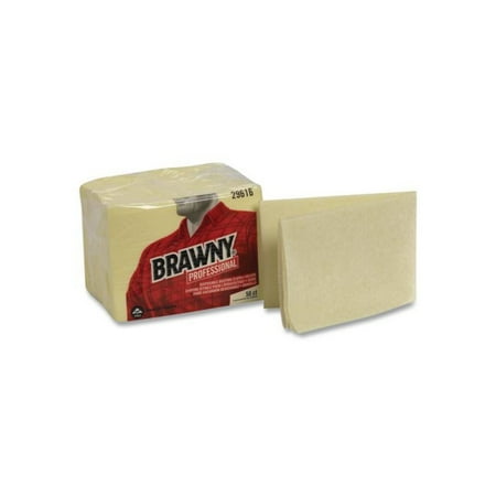 Brawny - Professional Dusting Cloths, 17" x 24", 50 Cloths/Pack (29616) - Yellow