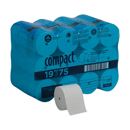 GEORGIA-PACIFIC 19375 Compact(R) Coreless Toilet Paper, 2 Ply, 1000 Sheets, PK36