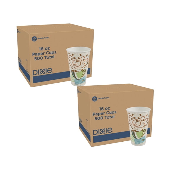 Georgia-Pacific Dixie PerfecTouch 16 oz Insulated Paper Coffee Cups (1000 Count)
