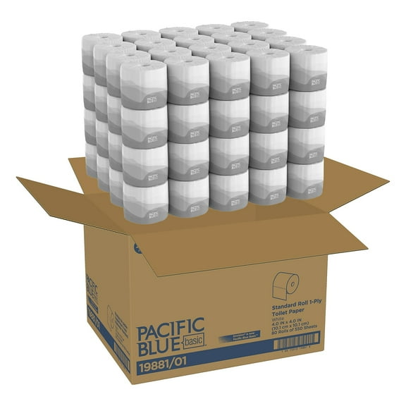 GEORGIA PACIFIC Embossed Bathroom Tissue 1-Ply 80 Rolls/Carton 1988101