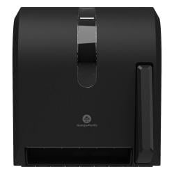 Georgia-Pacific Hygienic Push Paddle Roll Towel Dispenser, Translucent Smoke, 54338
